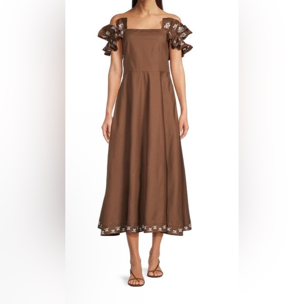 Fanm Mon Brown Midi Dress